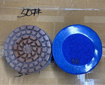 Osd polishing water grinding disc resin grinding disc cured floor grinding disc stone renovation angle grinder grinding disc 4 inches sapphire blue 50 mesh thick 8mm