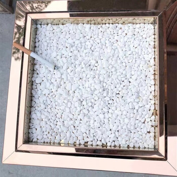 Hotel trash can box ashtray for smoke extinguishing, white stones for office building decoration, pebbles, small white stones, snowflake white 0.4-0.6cm (5 catties)-nvig
