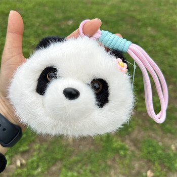 Red panda coin purse panda huahua fubao coin purse bluetooth headset hand strap jewelry storage bag for friends huahua pink