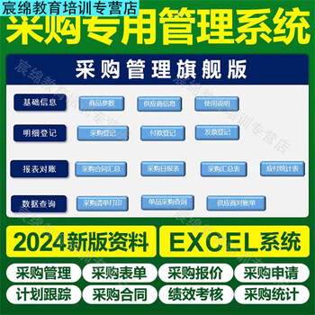 Company procurement management excel form system purchase order management quotation application contract tracking assessment statistics procurement special template subsequent updates free download electronic version network disk delivery