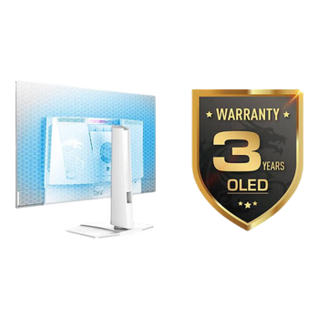 95% new msi 31.5-inch 4k 240hz white display type-c 90w lifting rotating stand home office computer display mpg 321urxw qd-oled aurora