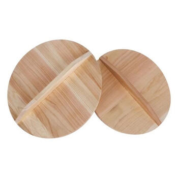 Clcey wooden pot lid handmade fir pot lid household wooden pot lid rural old-fashioned large pot lid wok lid casserole lid water cylinder lid solid wood color 44 cm