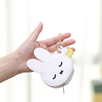 Miffy coin purse miffy miffy cartoon storage jewelry box portable headphone bag coin purse small things pu cute miffy white rabbit - free acrylic pendant