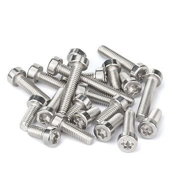 Ni zhier thin head 304 stainless steel anti-theft and anti-tampering inner torx screw cup head flower-shaped cylindrical head screw m1. m6*25 (1,000 pieces)