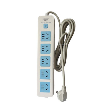 Shssgk shssgk sksc8-10840d five-position 5-hole 10a mobile power strip (price unit) blue and white five-position 5-hole, 10a mobile power strip