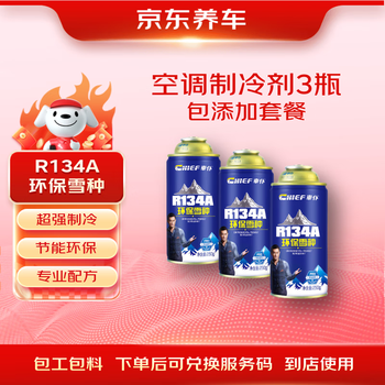 Jingdong car maintenance adds refrigerant to car air conditioners, adds fluoride to car air conditioners, 3 bottles, labor and materials included