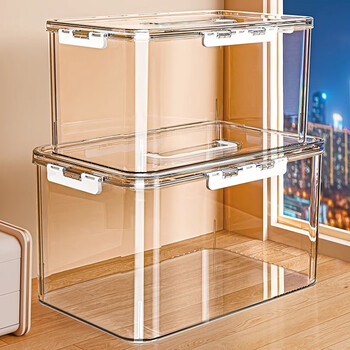 Xingyou xingyou transparent portable storage box toy snacks book storage box household large capacity organizing box transparent-extra large