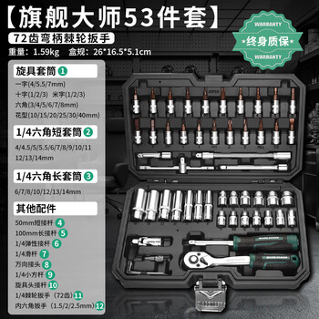 Baolian industrial grade auto repair tool set waterproof and anti-rust socket wrench multifunctional tool box vehicle maintenance tools