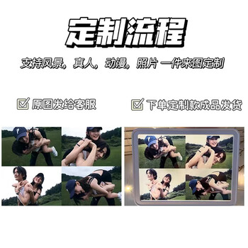 Shiniao mirror light painting can be customized with pictures. birthday gift for girls and girlfriends. creative night light mirror for girlfriends and classmates. yellow/warm/white three-color light. rechargeable. gift box packaging. customize this option. send pictures to