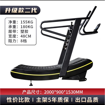 Duge unpowered treadmill unplugged curved gym studio commercial large multi-functional fitness equipment upgraded second generation nylon running belt