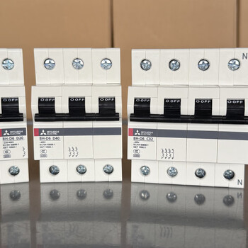 Original mitsubishi small circuit breaker air switch mcb bh-d6 d type 1p 2p 3p 4p 16a 3p