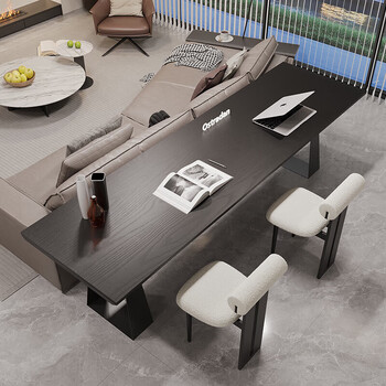 Sleep haha solid wood desk to the living room to transform into a large long table north american ash wood home horizontal hall study office sofa long table