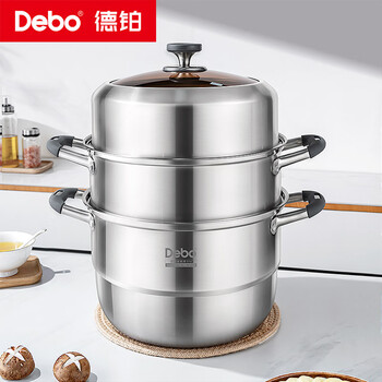 Debo debo lerira 28 cm 316 steel one-piece pot body anti-dry burning steamer