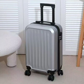 Nimenshi new suitcase 20-inch password large-capacity universal wheel password box durable student trolley case solid suitcase silver 20 inches