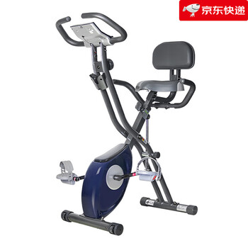 Lake new product foldable spin bike magnetic control exercise bike household bicycle small pedal bicycle navy blue (with heart rate)