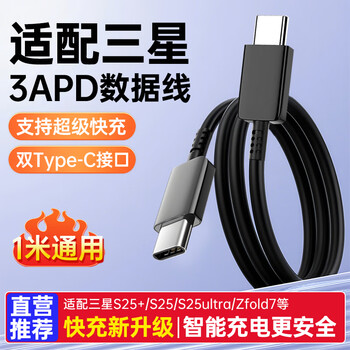 Chaofan is suitable for samsung data cable fast charging double-head type-c charging cable w26/w25/w25flip/s24w23s23s22/s21s20/note20 mobile phone charger cable