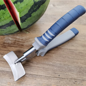 Sailoto melon opener, melon breaking tool, melon opener, melon clip, melon cutting tool, melon breaking tool, nickel-plated melon opener, gray long handle model 1