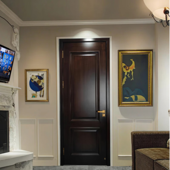 Solid wood door, bedroom door, rubber wood paint door, high-end interior door set door, customized lanshu
