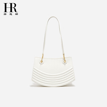 Helena 2025 new light luxury cowhide large capacity niche women's tote bag white -