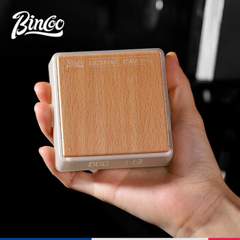 Bincoo new smart hand-brewed coffee scale mini portable electronic scale mini coffee electronic scale---beech
