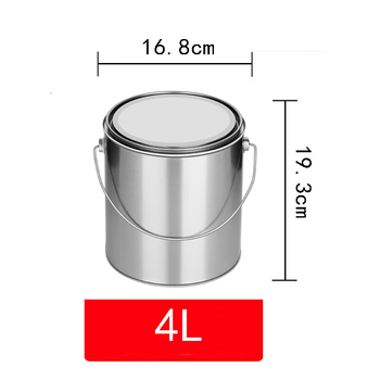 Empty paint bucket, iron bucket, latex paint bucket, round bucket, sample bucket, small iron can, asphalt sampling bucket, iron bucket with lid, 4l tin can, iron handle, iron color