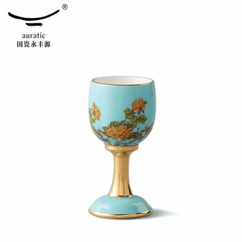 Yongfengyuan west lake blue wine set parts wine flask/wine distributor/10ml wine cup/5 wine sets/2 yellow wine cups west lake blue-wine glass (single cup)