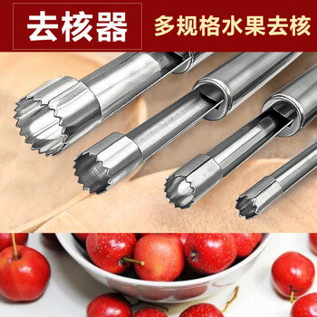 Fancychic sand fruit, hawthorn, red date corer, red date seed remover, apple pear fruit stainless steel coring and corer artifact, store manager 4-piece set, 90% of users' choice