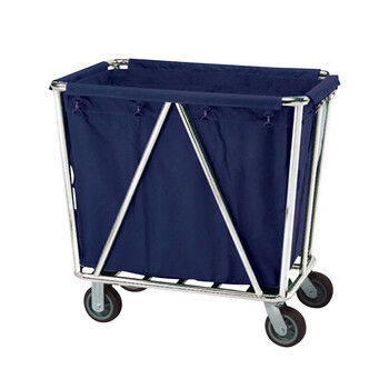 Ni zhier trolley reinforced tapered linen cart work hotel cleaning cart multi-functional room service cart hotel room cart navy blue