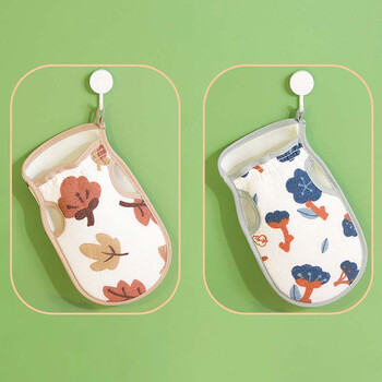 Fat donglai's same style bath towel, women's special bath towel, painless and does not hurt the skin, powerful bath rub to remove leaky fingers, thickened bath towel, maple leaf yellow + gray blue