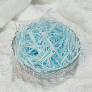 Raffia filler, colorful festive gift box, shredded paper, straw material, wedding candy box, fruit exquisite box, item number 2, light blue, 500g per pound