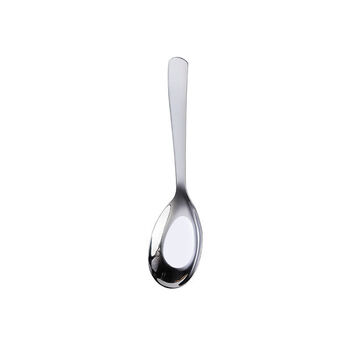 Ye yu thickened stainless steel spoon household adult children's spoon eating spoon large long handle spoon deepening round spoon set one set jiahe wanshixing (small size)