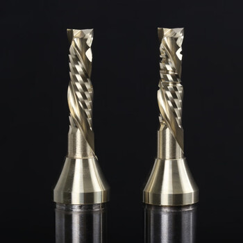 Jieyunmao industrial grade tct two-edged spiral knife compound knife double-veneered pet high-gloss plate rubber wood end mill repair coated 6*20 two-edged spiral compound knife