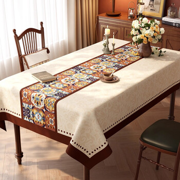 Fan yejia american tablecloth dining table waterproof and oil-proof no-wash anti-scalding table mat light luxury high-end square coffee table desktop protection mat