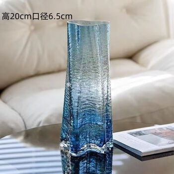 Nordic ins style transparent starfish glass vase tabletop water rose lily living room flower arrangement large starfish deep sea blue light luxury 600g damage guarantee + foam box