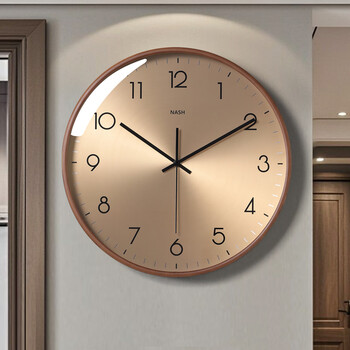 Nash wall clock living room 2026 new simple modern light luxury high-end atmosphere home high-end restaurant clock wall hanging medium size