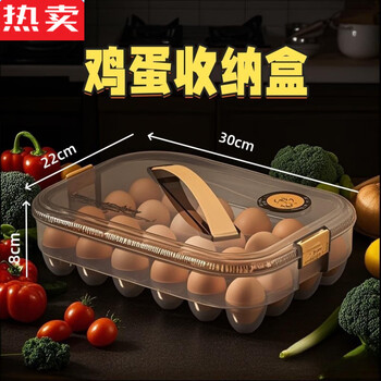 Tuojin german imported quality egg storage box kitchen refrigerator organization artifact storage rack crisper egg box food 1# 1 single lid 1 lift 24# sleek *1
