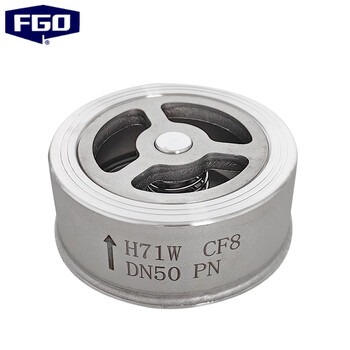 Fgo stainless steel wafer check valve 304 thin check valve h71w-16p dn50 2 2 inches