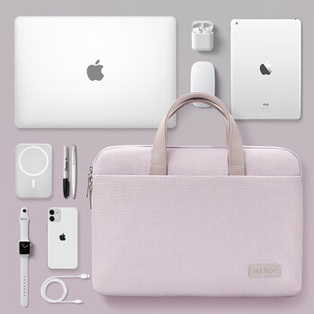 Apirily portable laptop female student 16-inch computer bag suitable for huawei asus dell apple hp lenovo xiaoxin zipper version-light purple 16-inch