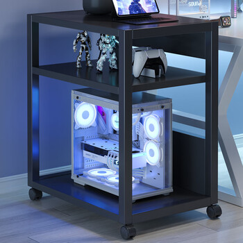 Shanshan wood art host bracket computer printer storage rack floor-standing multi-layer shelf removable office storage rack