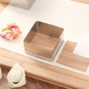 Smvp wonton skin mold stainless steel household chaotic wonton skin machine shaping hand wonton skin tool square skin pressing artifact 3 sets