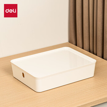 Deli storage box with lid, sundries, snacks, toys, cosmetics, stationery, desktop storage box, storage box, large size 5l
