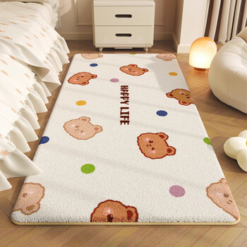 Kaye children's room bedside blanket bedroom princess room cloakroom mat imitation cashmere bed front bed under bed foot thick carpet fyr-bobby barbie bear 50x140cm