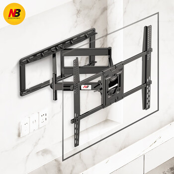Nbsp5 tv bracket wall-mounted telescopic rack tv long-arm universal rack rotating tv stand suitable for hisense xiaomi skyworth tcl thunderbird (75-110 inches)