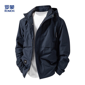 Luo meng spring and autumn fashion hooded top men's simple business versatile men's outdoor casual jacket