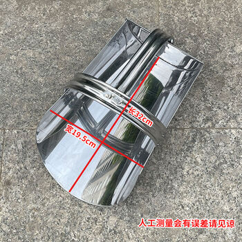 Dustpan stainless steel new semi-circular shovel thickened and durable curved dustpan grain shovel special for feed shovel stainless steel round shovel there are scratches and slight flaws, please take pictures with caution