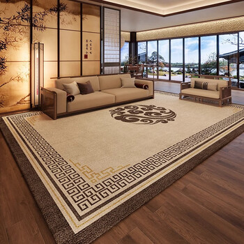 Beate lesch chinese style carpet living room 2025 new washable and wipeable light luxury high-end new chinese style song dynasty aesthetic sofa carpet wanfu-10271 non-slip waterproof thickened loop pile 200cm*300cm three to four people sofa