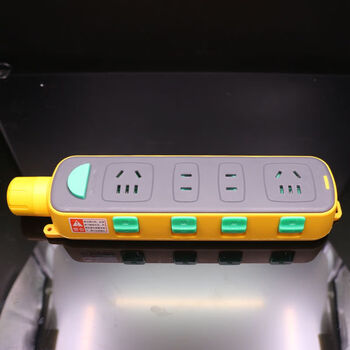 Engineering plug strip with four-lock socket high-power self-locking anti-fall wiring board multi-functional porous plug-in board construction site anti-fall plug-in with four-lock socket 14 holes with switch