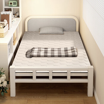 Yilinju folding bed home single bed office lunch break bed 1.2 meters hard bed extra bed portable and simple 120cm wide upgraded soft back + thickened frame