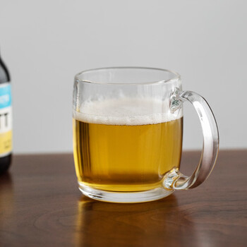 Toyo-sasaki glass brand official flag japan imported toyo sasaki beer glass with handle water glass glass draft beer glass drink cup cool beer glass wide style (470ml)