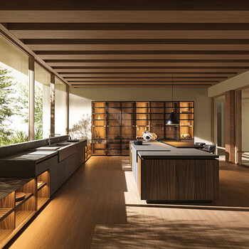 Huili's molteni&c same style cabinet custom-made overall kitchen cabinet marble countertop home open kitchen cabinet design deposit